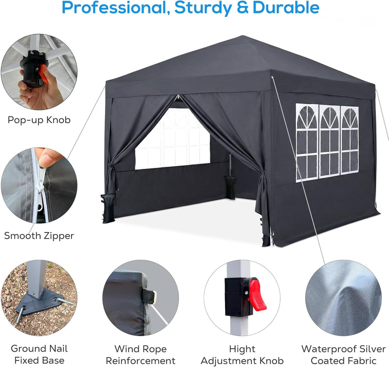 3m X Pop-Up Gazebo Waterproof Garden with 4