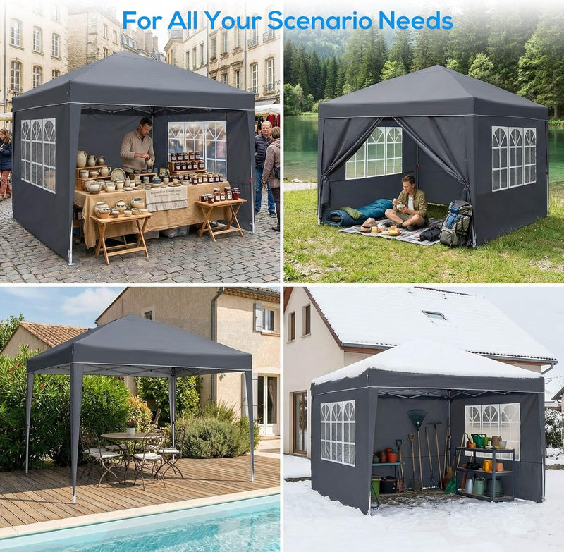 3m X Pop-Up Gazebo Waterproof Garden with 4