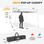3m X Slant Leg Pop-Up Canopy Tent Instant