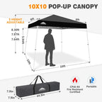 3m X Slant Leg Pop-Up Canopy Tent Instant