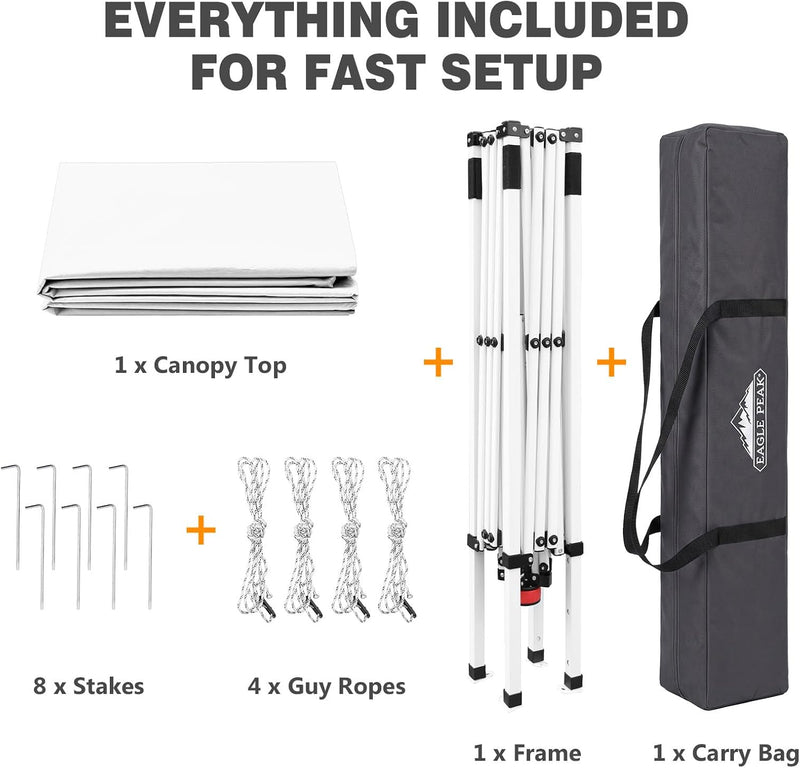 3m X Slant Leg Pop-Up Canopy Tent Instant