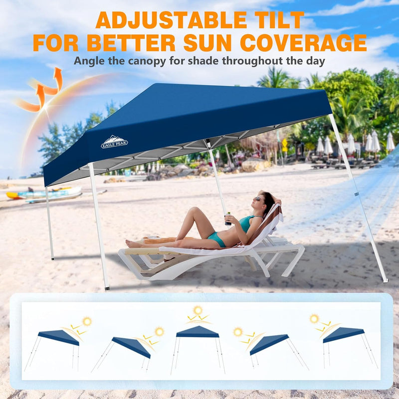 3m X Slant Leg Pop-Up Canopy Tent Instant
