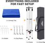 3m X Slant Leg Pop-Up Canopy Tent Instant