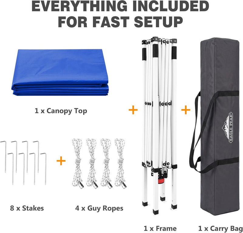 3m X Slant Leg Pop-Up Canopy Tent Instant