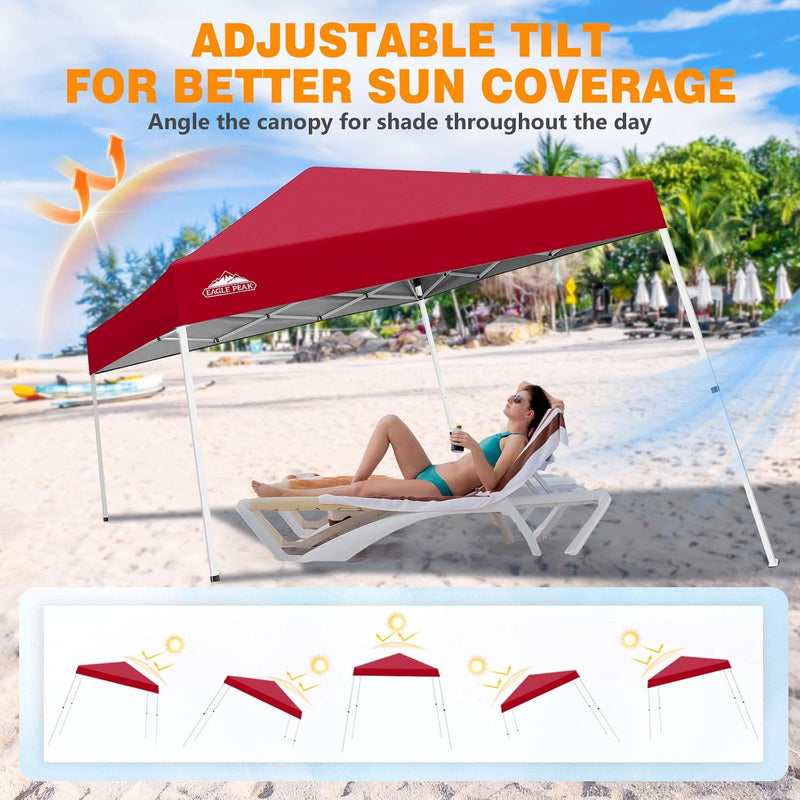 3m X Slant Leg Pop-Up Canopy Tent Instant