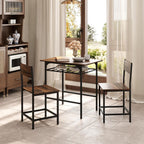 3pcs Dining Table Set Wooden and Chairs