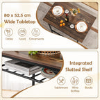 3pcs Dining Table Set Wooden and Chairs