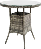 3pcs Rattan Garden Furniture Bistro Set Chair Coffee