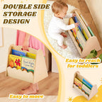 3pcs Wooden Bookshelf Set for Kids 5-Tier Children's