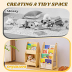 3pcs Wooden Bookshelf Set for Kids 5-Tier Children's