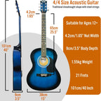 3rd Avenue Full Size 4 4 Acoustic Guitar