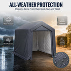 3x2x1.8m Portable Storage Shed with Waterproof Cover