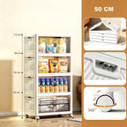 3x34L Cube Storage Bins Stackable Plastic Organisers