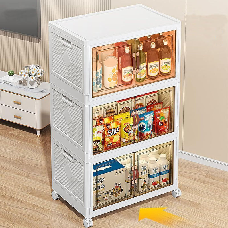 3x34L Cube Storage Bins Stackable Plastic Organisers