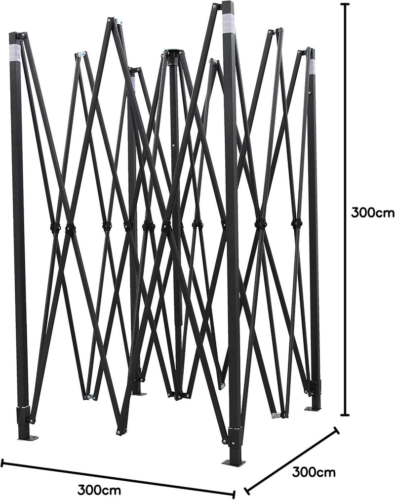 3x3m Heavy Duty Waterproof Pop Up Gazebo Steel