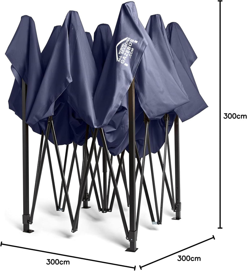 3x3m Heavy Duty Waterproof Pop Up Gazebo Steel