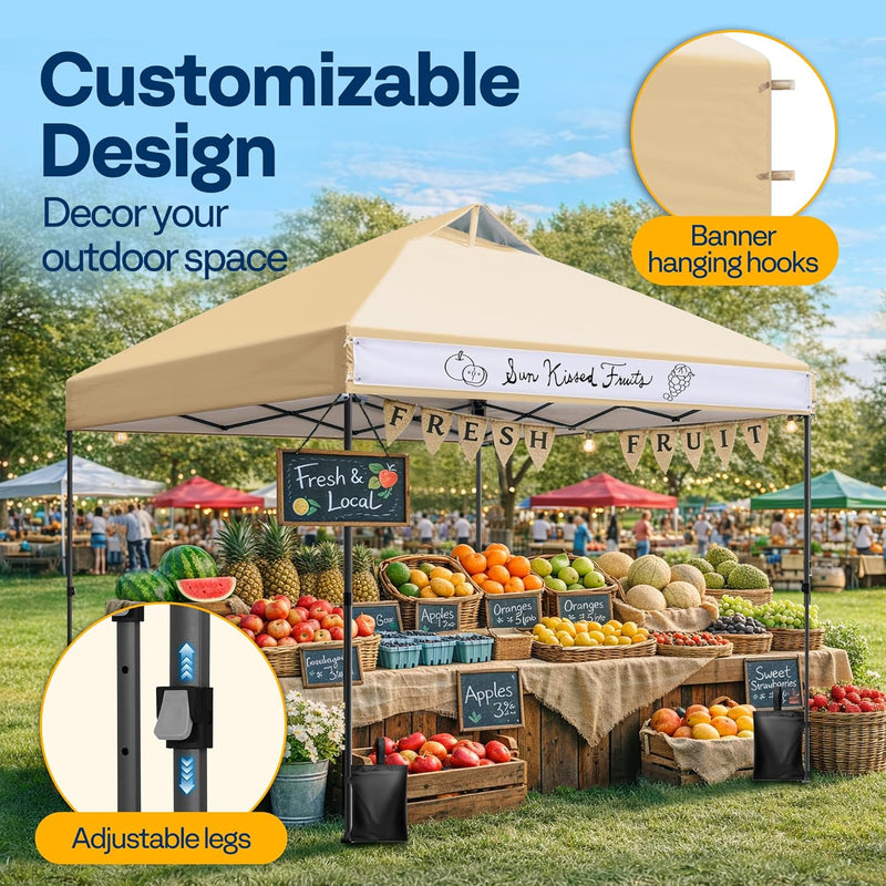 3x3m Tent Outdoor Shelter Portable with Sidewall