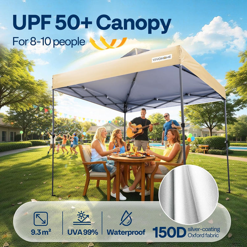 3x3m Tent Outdoor Shelter Portable with Sidewall