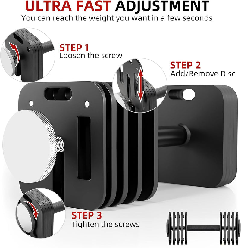 4-20KG Adjustable Dumbbells Single Dumbbell Quick Weight