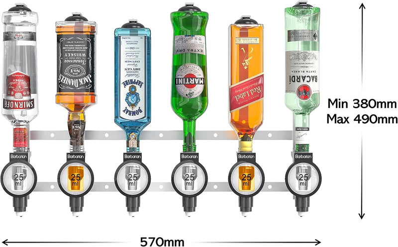 4 6 Bottle Optics for Spirits Bar Butler