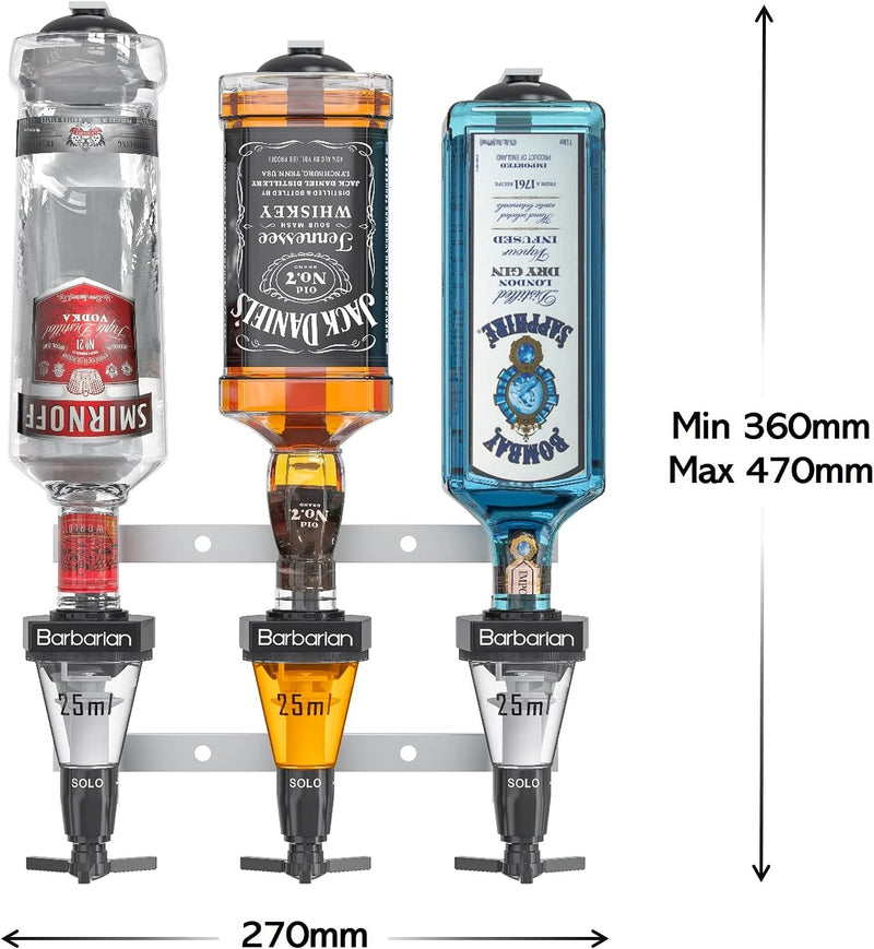 4 6 Bottle Optics for Spirits Bar Butler