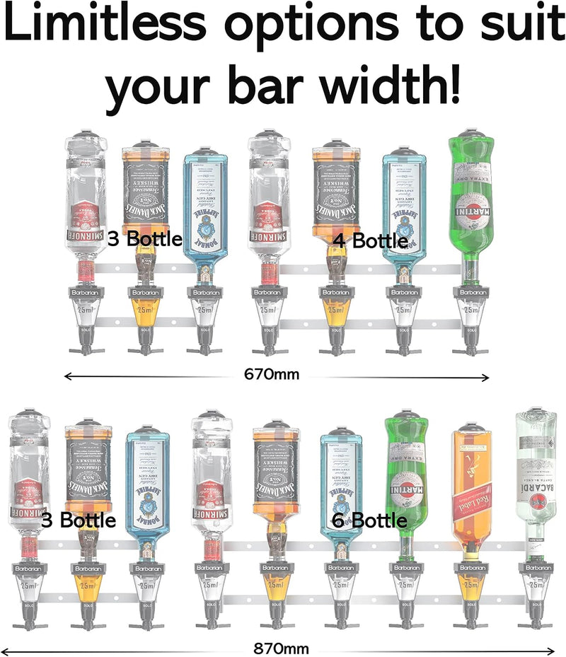4 6 Bottle Optics for Spirits Bar Butler