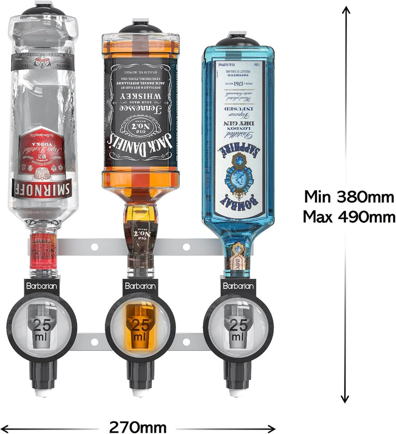4 6 Bottle Optics for Spirits Bar Butler