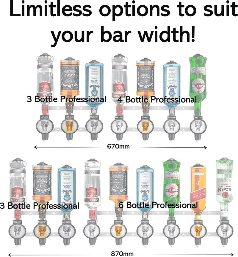 4 6 Bottle Optics for Spirits Bar Butler
