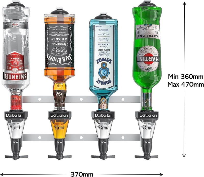 4 6 Bottle Optics for Spirits Bar Butler
