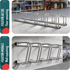 4 Bike Stand Floor Or Wall Mounted Rack