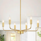4- Chandelier Farmhouse Metal Ceiling Light for Living