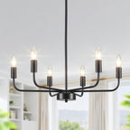 4- Chandelier Farmhouse Metal Ceiling Light for Living