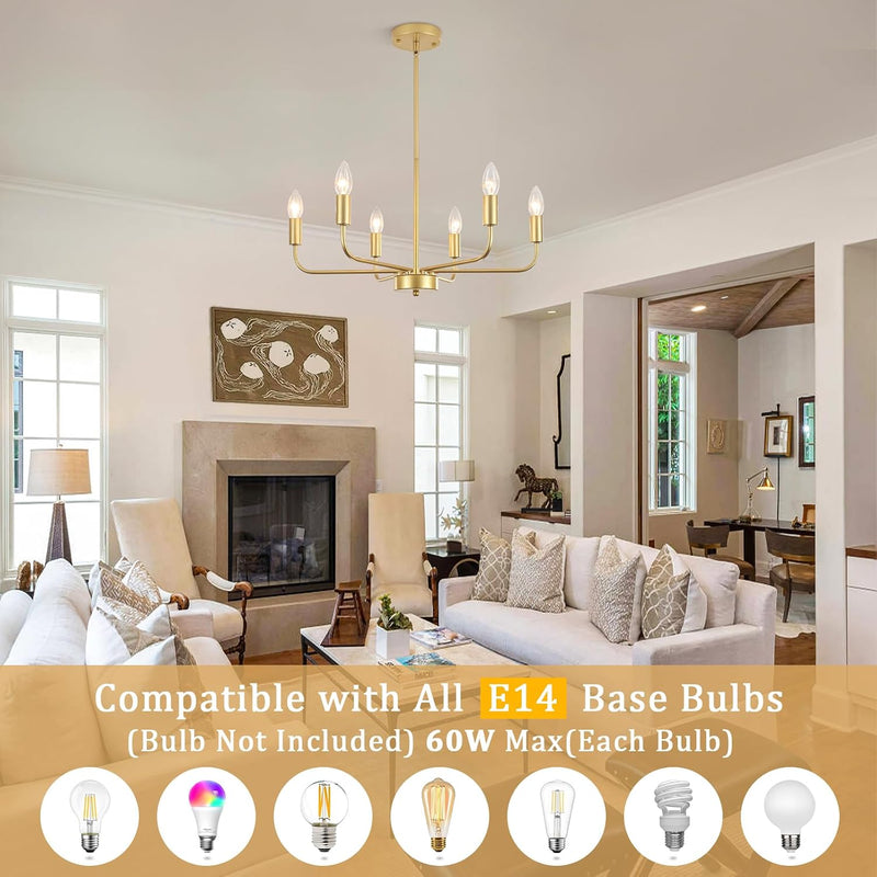 4- Chandelier Farmhouse Metal Ceiling Light for Living