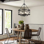 4- Chandelier Farmhouse Metal Ceiling Light for Living