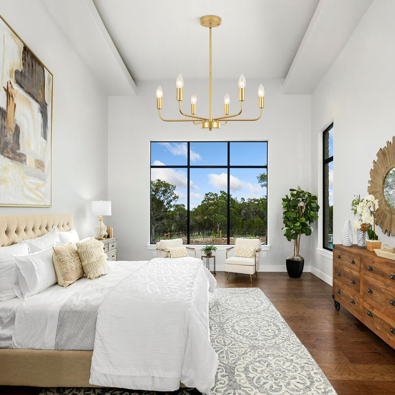 4- Chandelier Farmhouse Metal Ceiling Light for Living