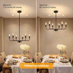 4- Chandelier Farmhouse Metal Ceiling Light for Living
