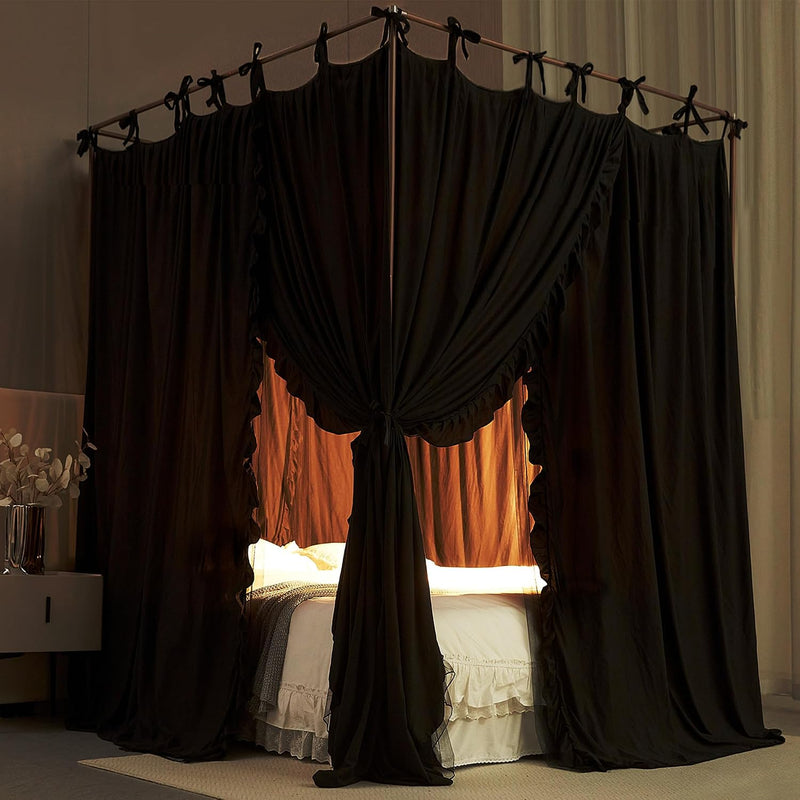 4 Corners Post Princess Curtain Bed Canopy Layer