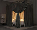 4 Corners Post Princess Curtain Bed Canopy Layer