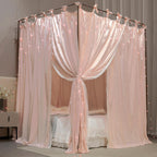 4 Corners Post Princess Curtain Bed Canopy Layer