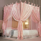 4 Corners Post Princess Curtain Bed Canopy Layer