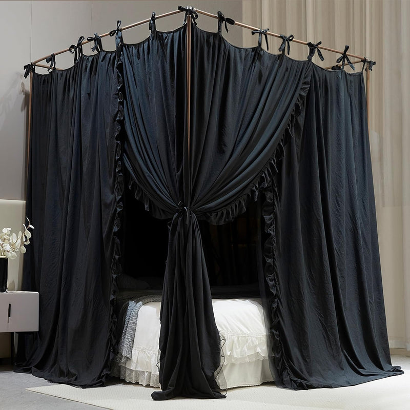 4 Corners Post Princess Curtain Bed Canopy Layer