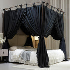 4 Corners Post Princess Curtain Bed Canopy Layer