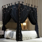 4 Corners Post Princess Curtain Bed Canopy Layer