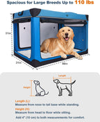 4 Door Folding Dog Travel Crate with Mat