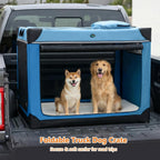 4 Door Folding Dog Travel Crate with Mat