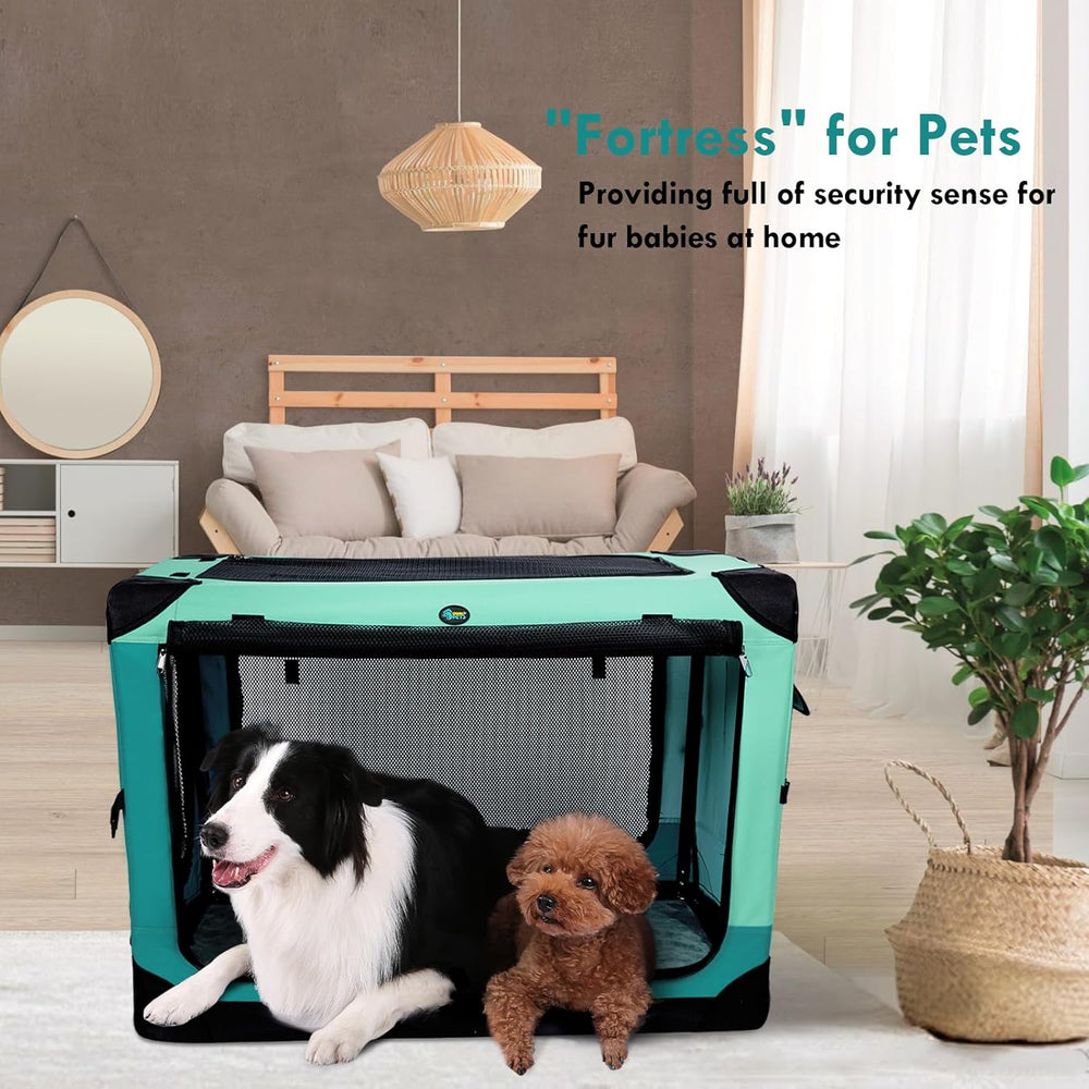 4 Door Folding Dog Travel Crate