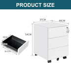 4-Drawer Mobile Filing Cabinet with Lock Steel Office