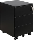 4-Drawer Mobile Filing Cabinet with Lock Steel Office