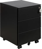 4-Drawer Mobile Filing Cabinet with Lock Steel Office