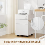 4-Drawer Mobile Filing Cabinet with Lock Steel Office